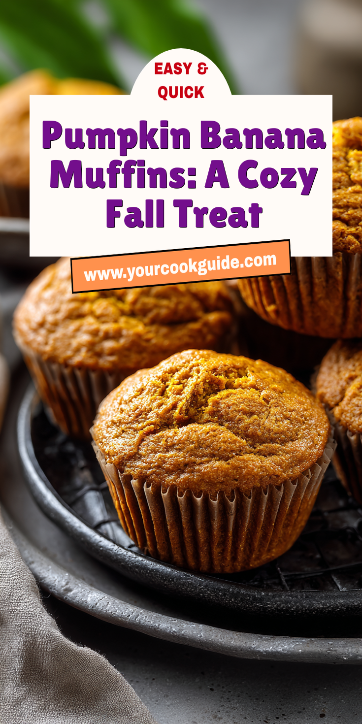 Pumpkin Banana Muffins: A Cozy Fall Treat served warm with cozy spices