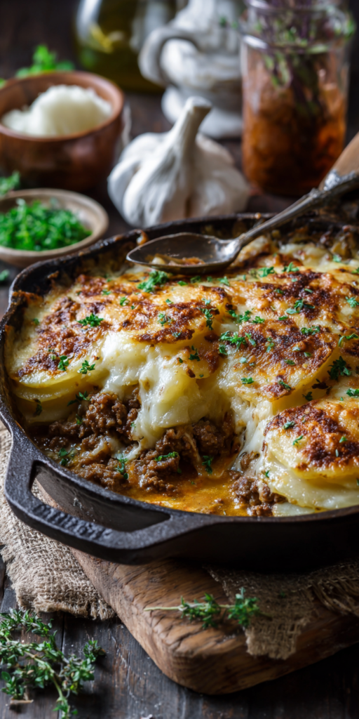 Rustic Ground Beef & Potato Gratin Recipe