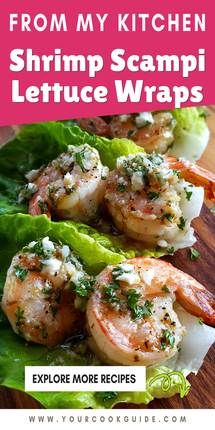 Shrimp Scampi Lettuce Wraps served warm with cozy spices