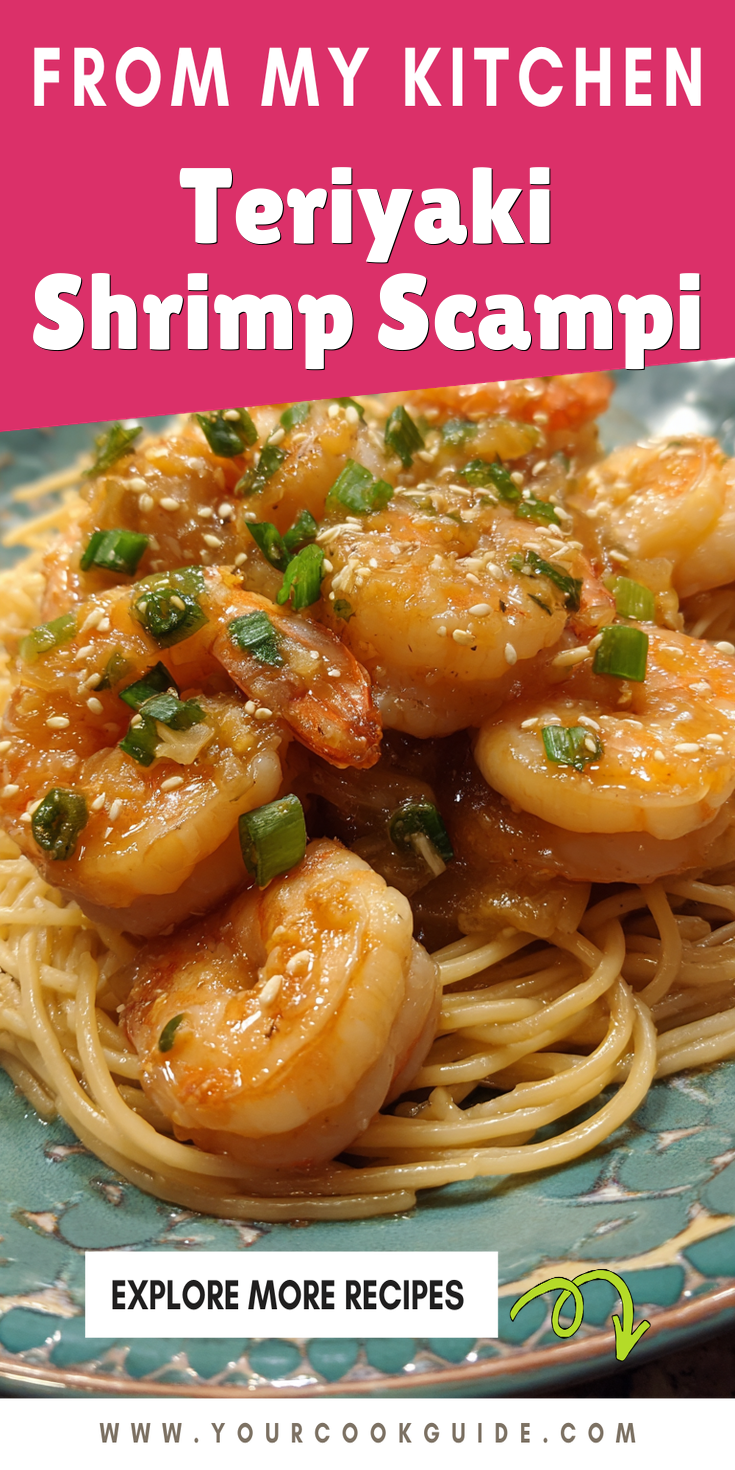 Teriyaki Shrimp Scampi served warm with cozy spices