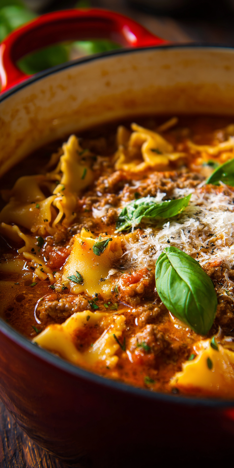Ultimate Family Lasagna Soup served warm with cozy spices