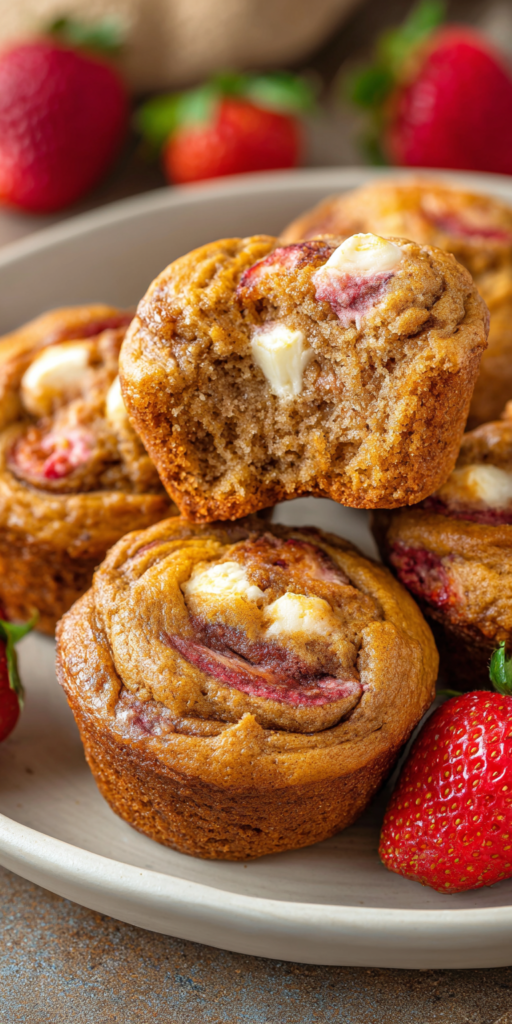 Cream Cheese Swirl Pumpkin Banana Strawberry Muffins Recipe