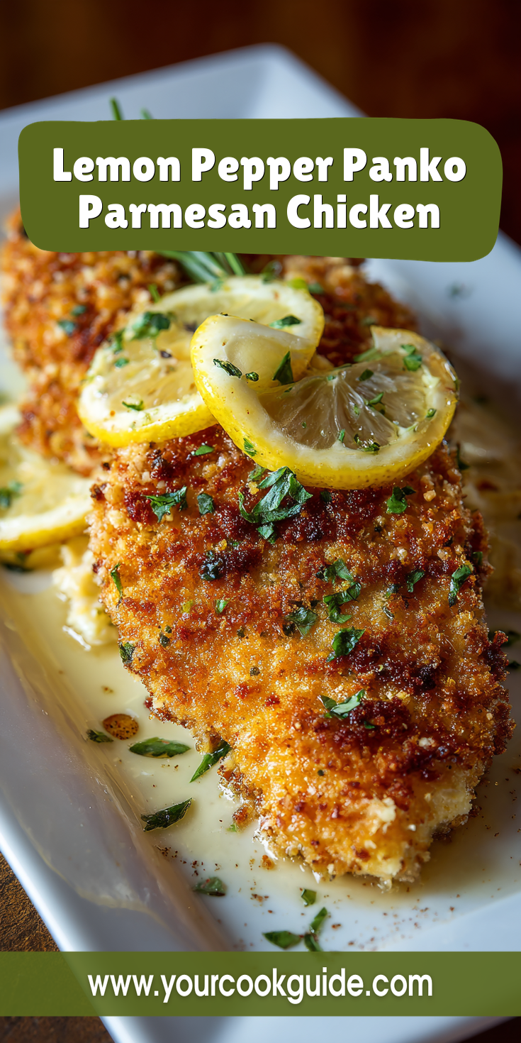 Lemon Pepper Panko Parmesan Chicken served warm with cozy spices