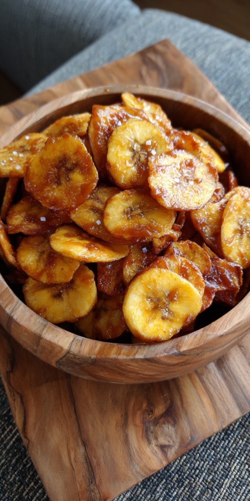 Salted Caramel & Sea Salt Air Fryer Banana Chips Recipe