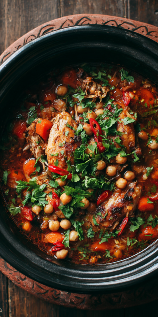 Slow Cooker Harissa Chicken & Chickpea Stew Recipe