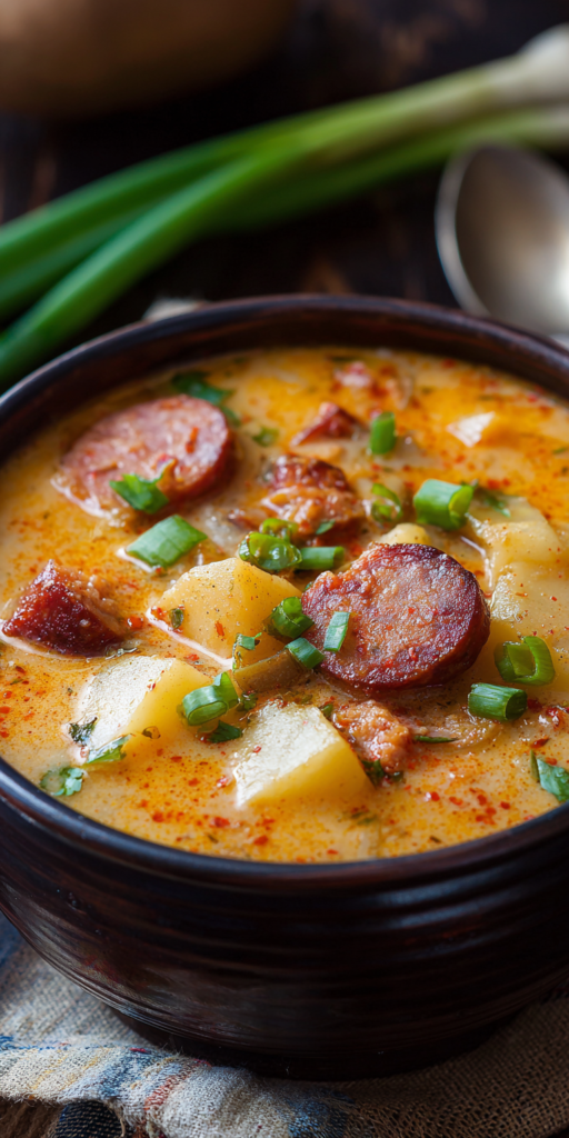Smoky Andouille Sausage & Cajun Potato Soup Recipe