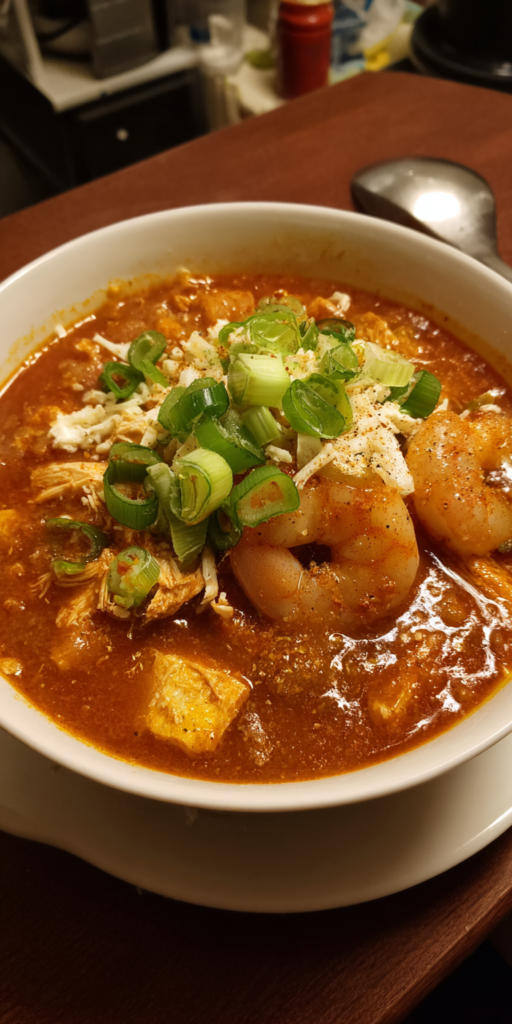 Smoky Chipotle Chicken & Shrimp Tortilla Soup Recipe