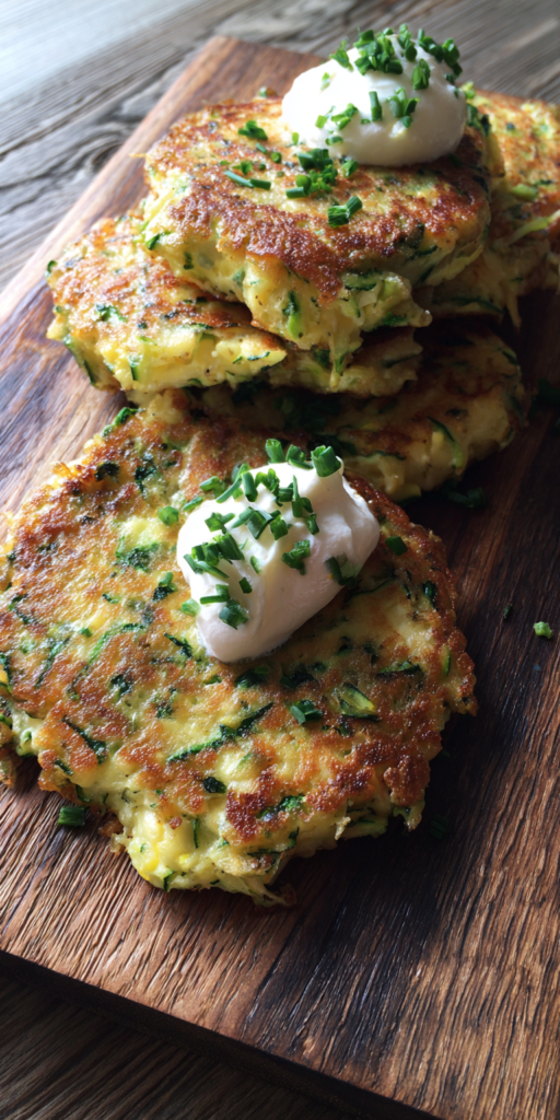 Three-Cheese (Mozzarella, Ricotta, Parm) Zucchini Fritters Recipe