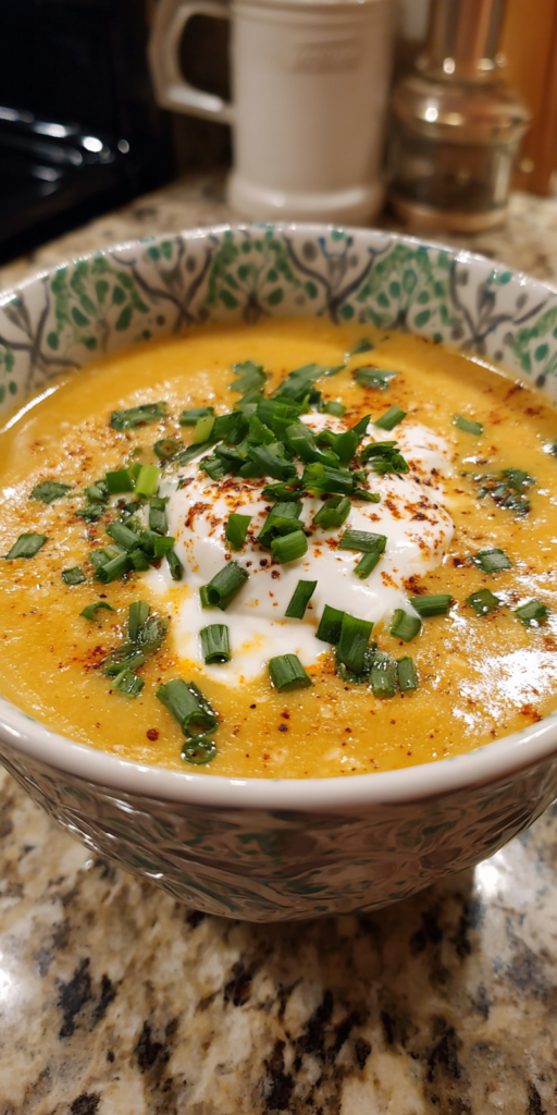 Zesty Sour Cream & Chive Cajun Potato Soup Recipe