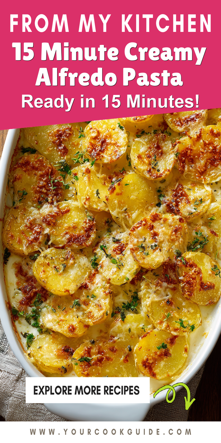 15 Minute Creamy Alfredo Pasta served warm with cozy spices