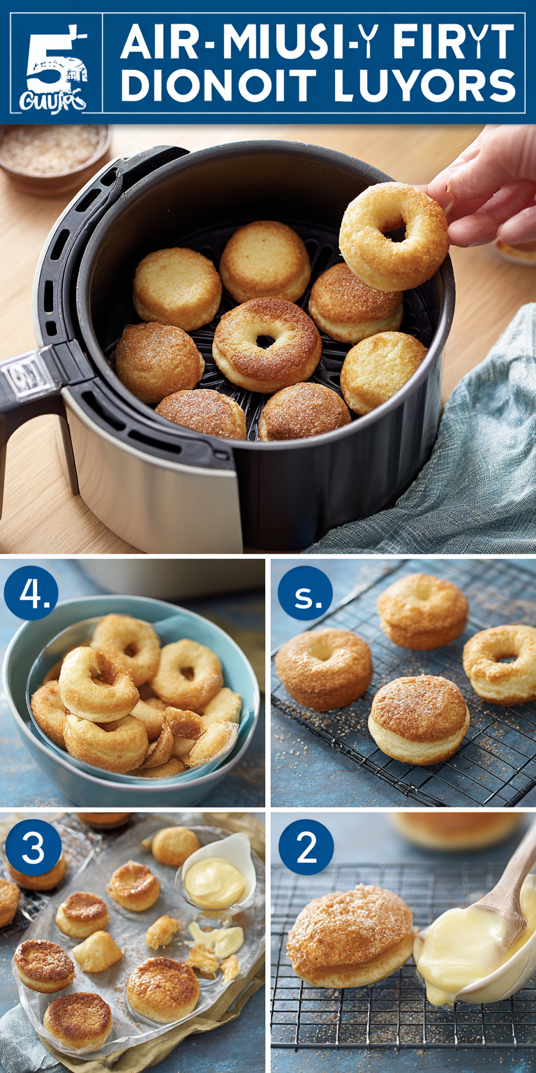 Air Fryer Donuts Quick Dessert served warm with cozy spices