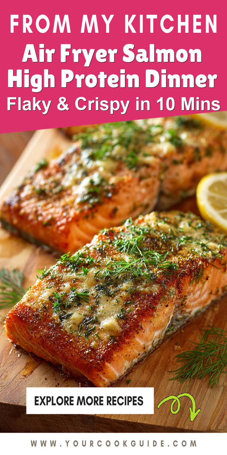 Air Fryer Salmon High Protein Dinner served warm with cozy spices