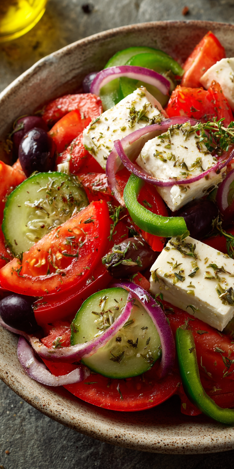 Authentic Greek Village Horiatiki Salad Recipe