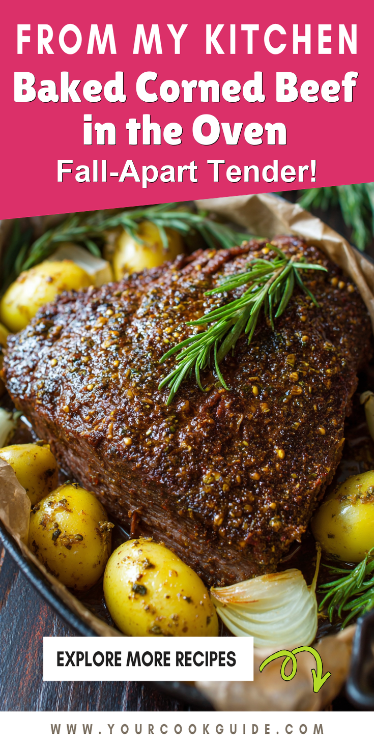Baked Corned Beef in the Oven served warm with cozy spices