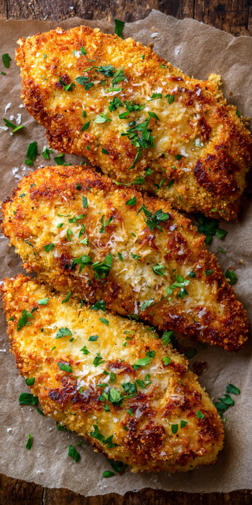 Baked Parmesan Crusted Easy Chicken Recipe