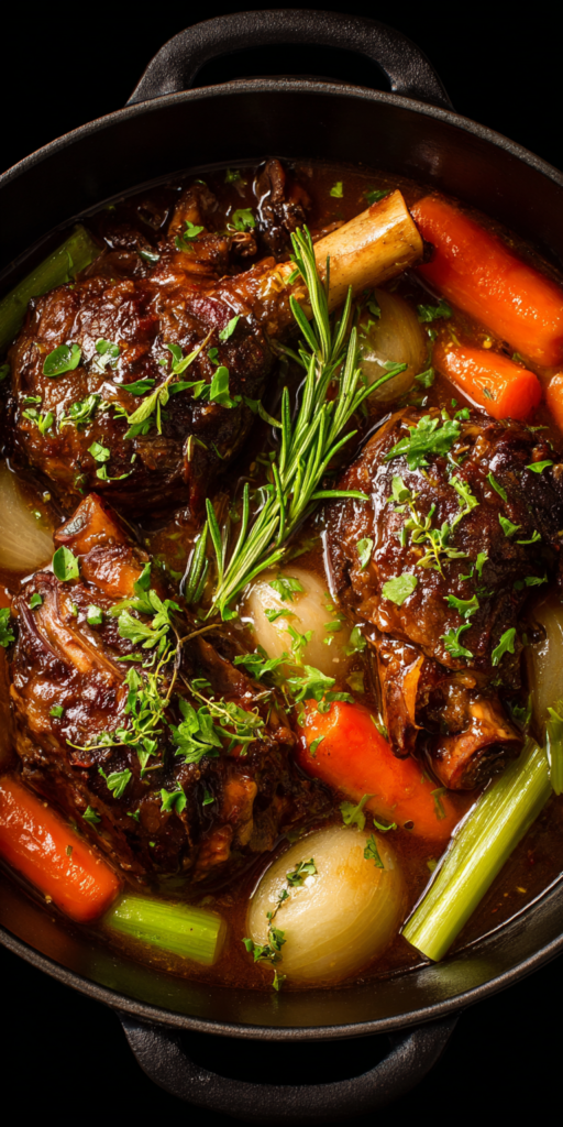 Braised Venison Shanks with Herbs Recipe