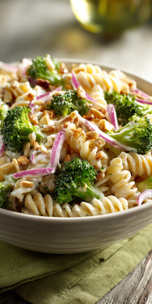 Broccoli and Cheddar Cold Pasta Salad Recipe