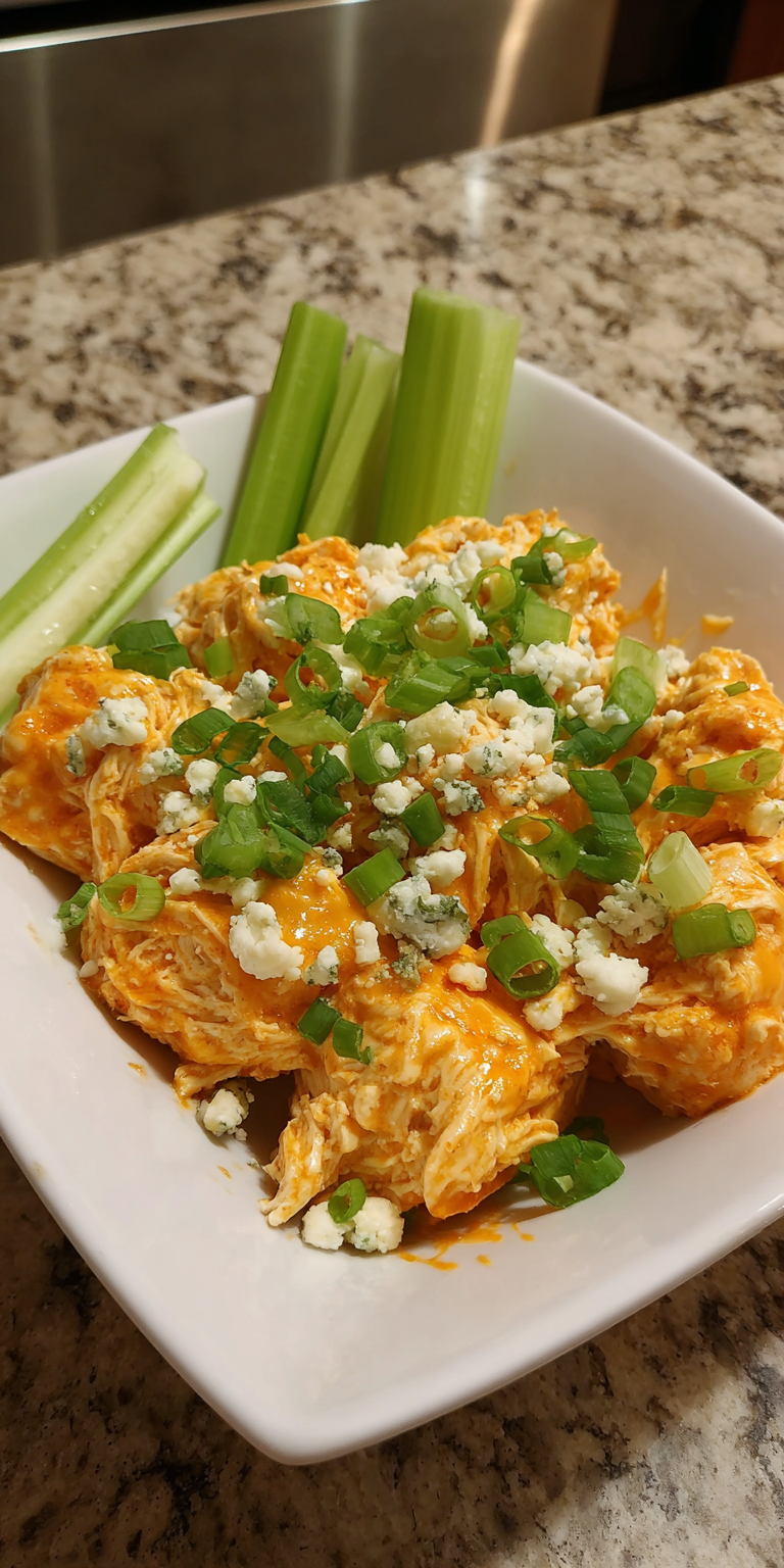 Buffalo Chicken Dip Protein Snacks served warm with cozy spices