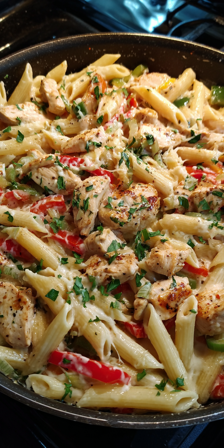 Cajun Chicken Creamy Pasta served warm with cozy spices