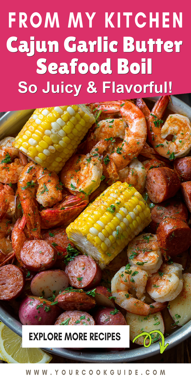 Cajun Garlic Butter Seafood Boil served warm with gentle spices and a cozy aroma
