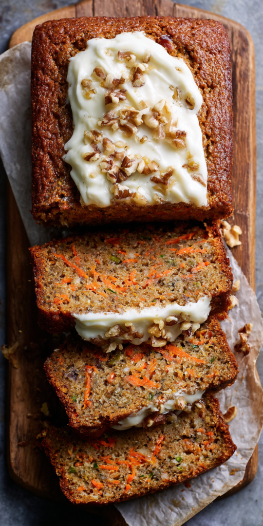 Carrot Cake Banana Bread Loaf Recipe