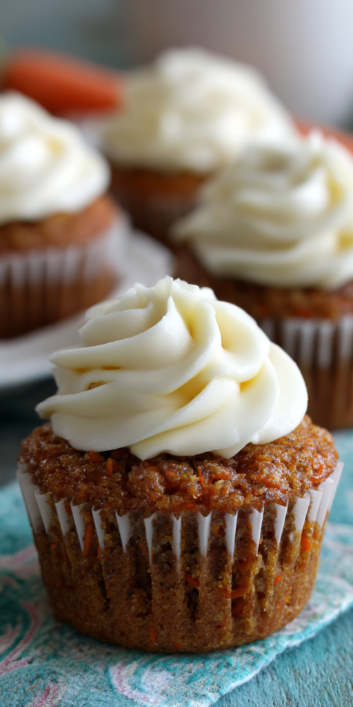 Carrot Cake Cupcakes with Cream Cheese Recipe