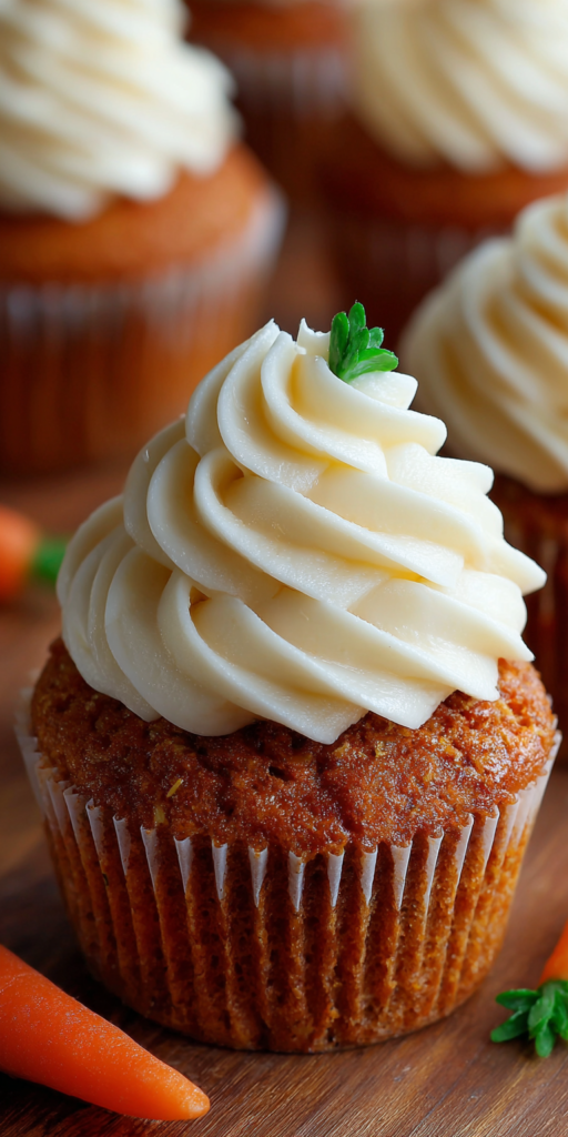 Carrot Cake Cupcakes with Swirled Frosting Recipe