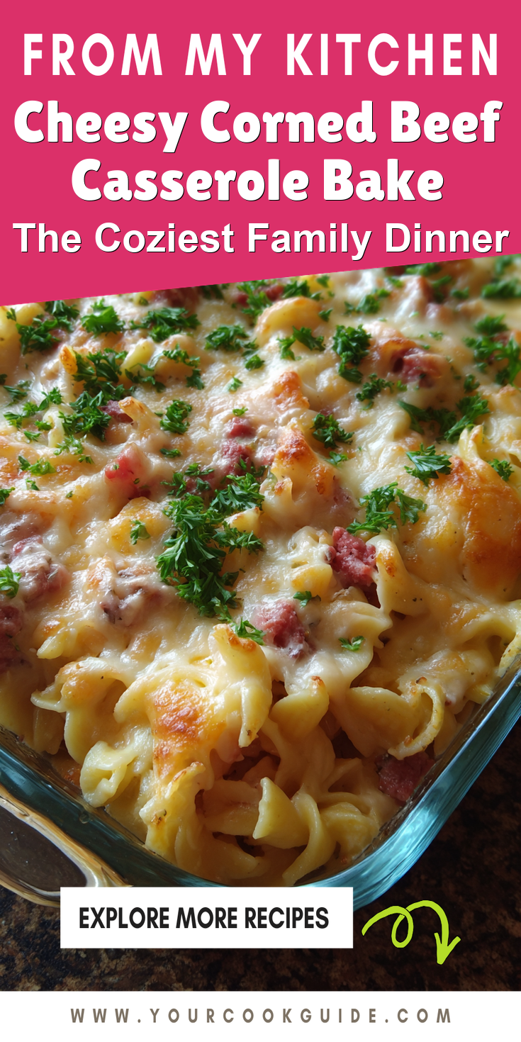 Cheesy Corned Beef Casserole Bake served warm with cozy spices