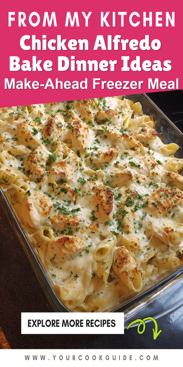 Chicken Alfredo Bake Dinner Ideas served warm with cozy spices