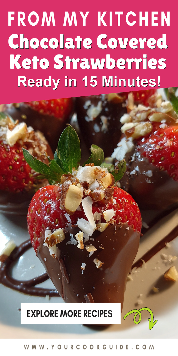 Chocolate Covered Keto Strawberries served warm with cozy spices