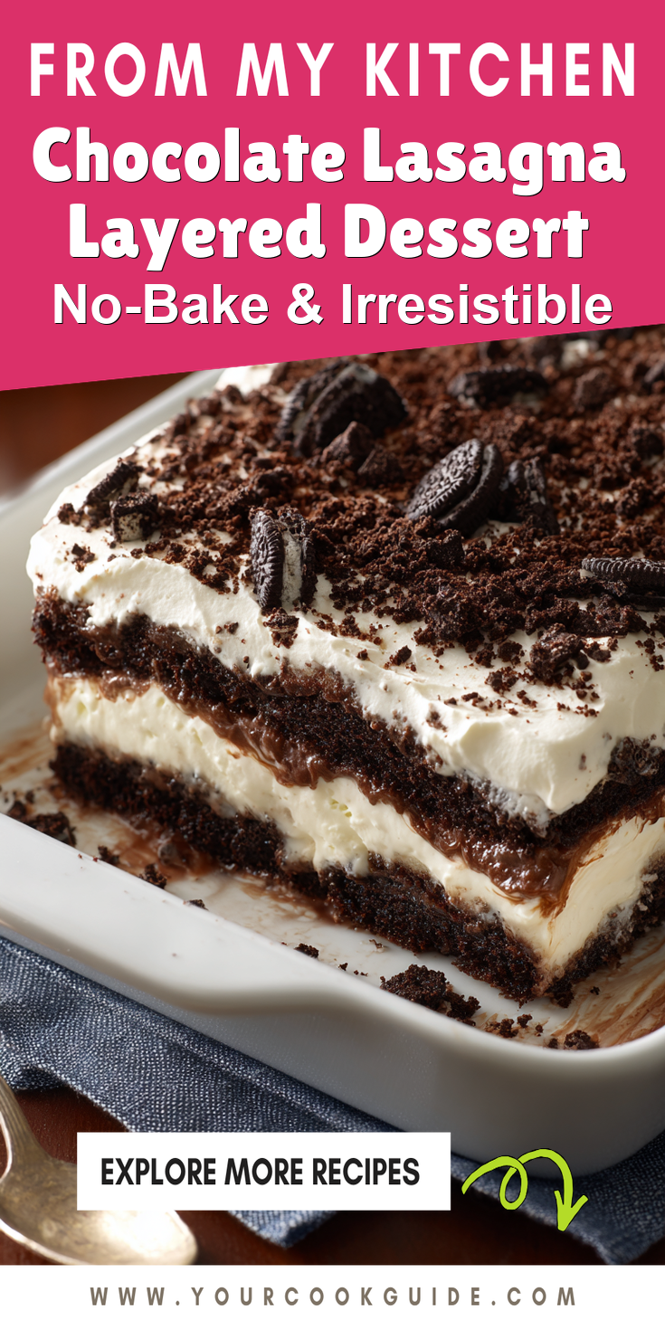 Chocolate Lasagna Layered Dessert served warm with cozy spices