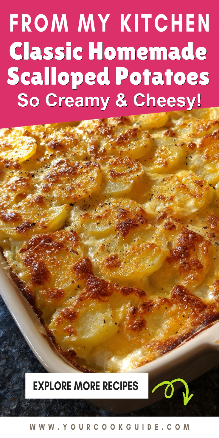 Classic Homemade Scalloped Potatoes served warm with cozy spices