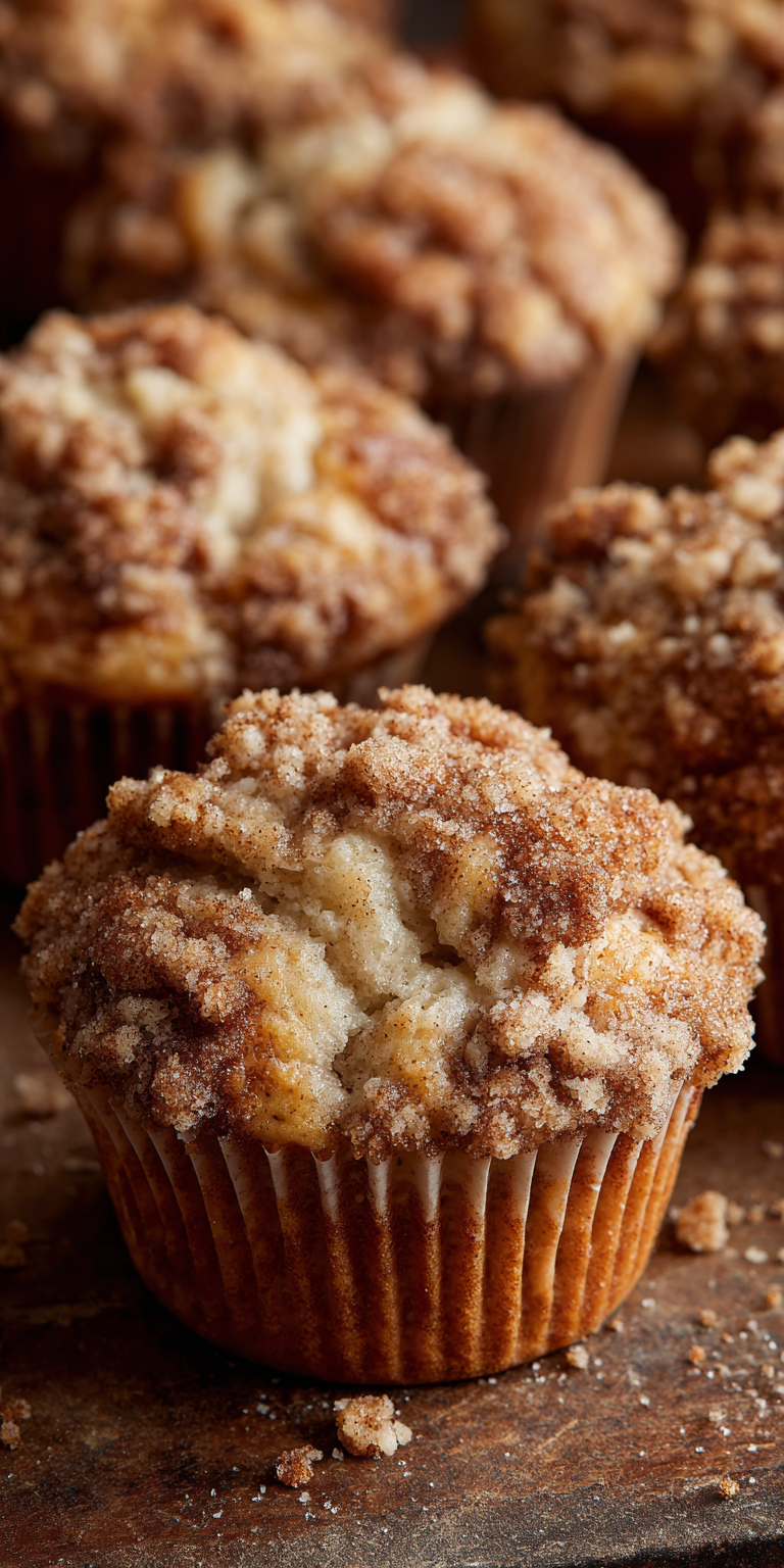 Coffee Cake Banana Crumb Muffins served warm with cozy spices