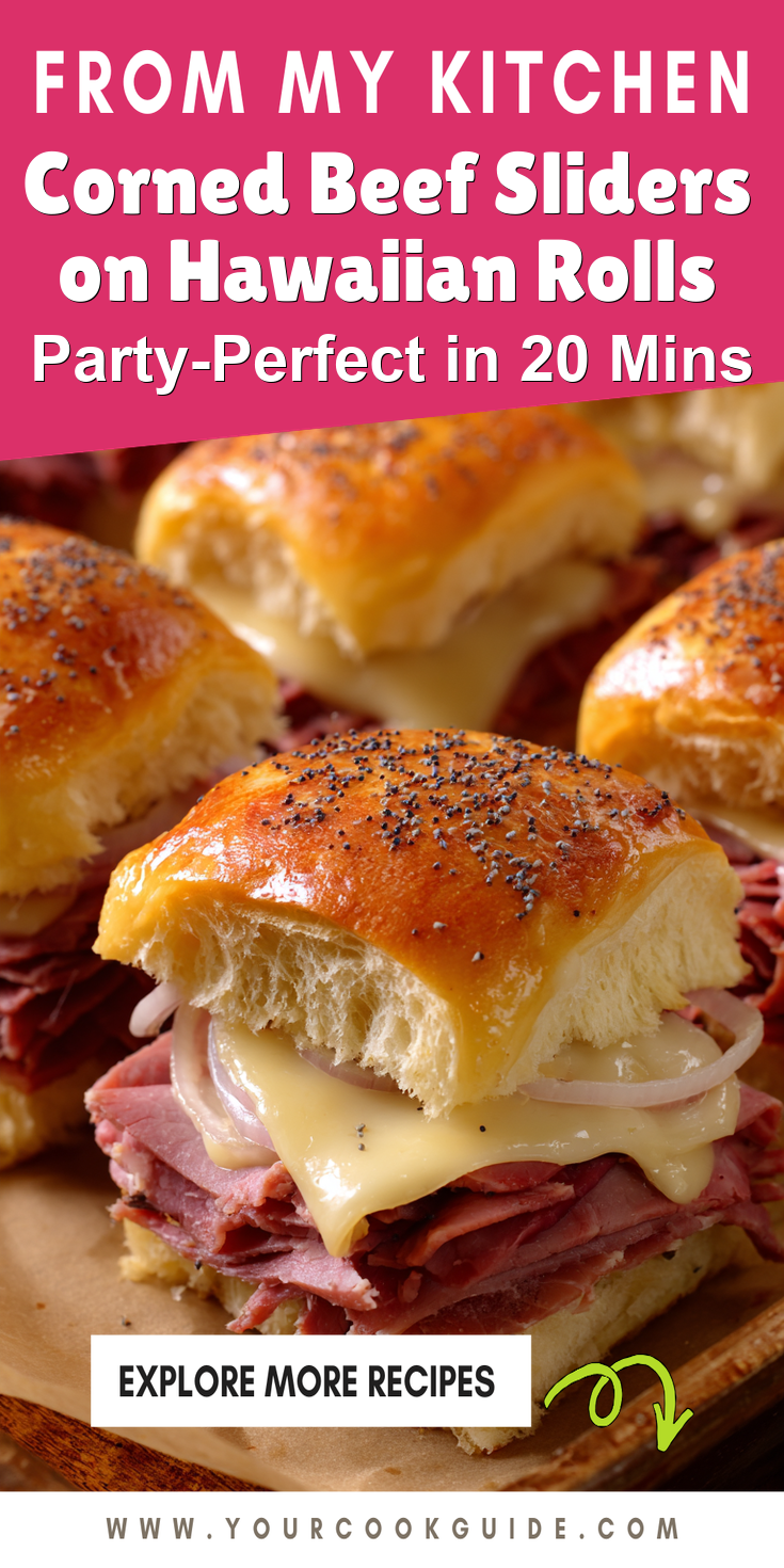 Corned Beef Sliders on Hawaiian Rolls served warm with cozy spices