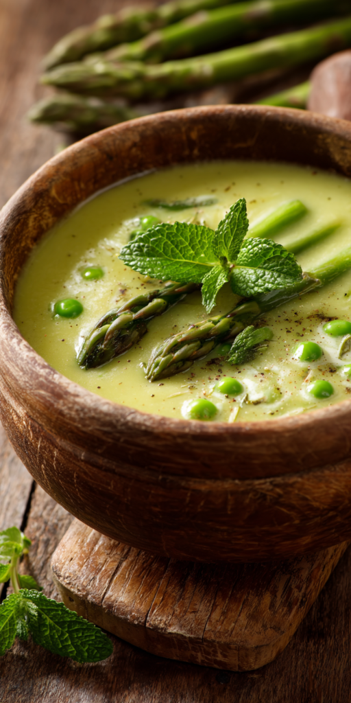 Creamy Asparagus and Pea Spring Soup Recipe