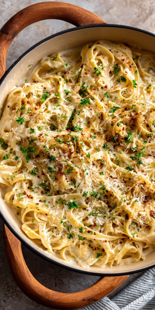 Creamy Garlic Parmesan Pasta Recipe