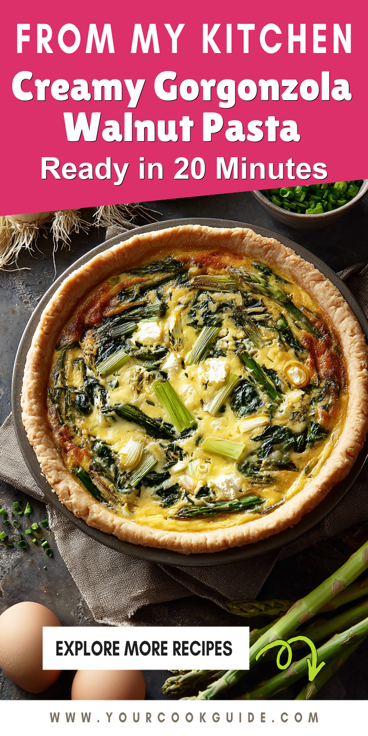 Creamy Gorgonzola Walnut Pasta served warm with cozy spices