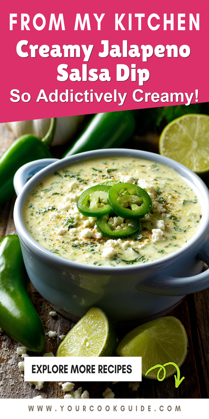 Creamy Jalapeno Salsa Dip served warm with cozy spices