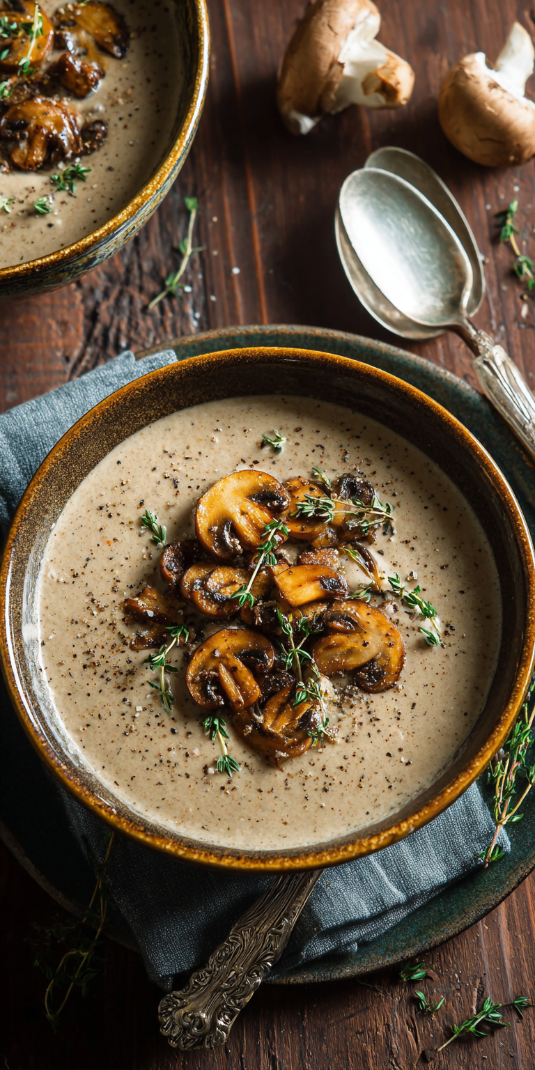 Creamy Mushroom and Thyme Bisque Recipe