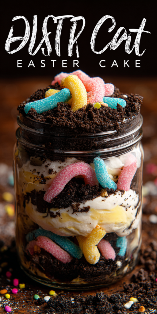 Easter Dirt Cake with Gummy Worms Recipe