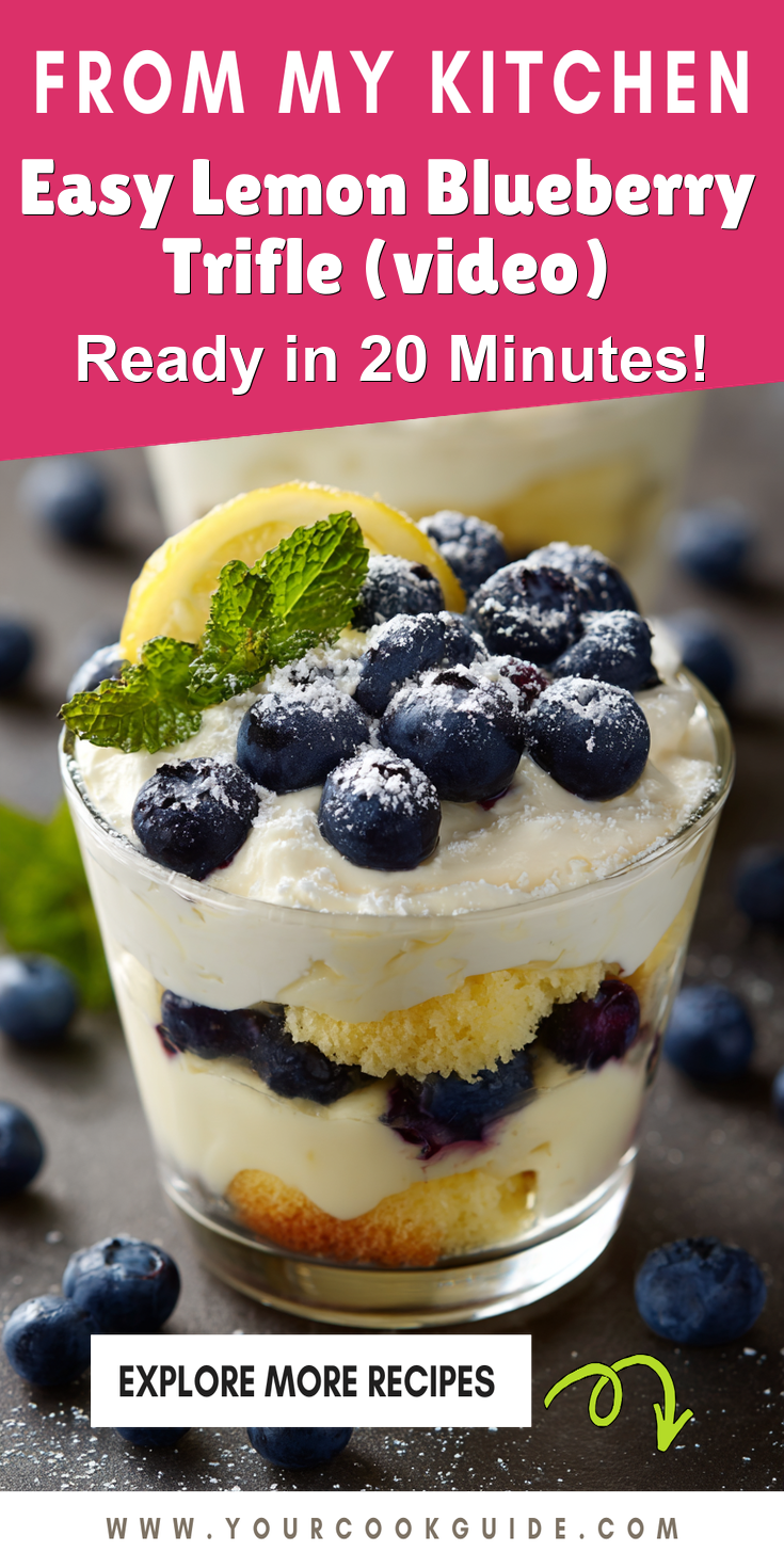 Easy Lemon Blueberry Trifle (video) served warm with cozy spices