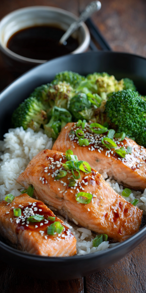 Easy Teriyaki Salmon Rice Bowl Recipe