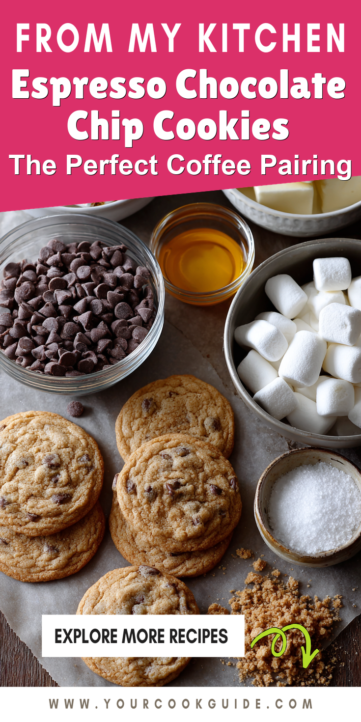 Espresso Chocolate Chip Cookies served warm with cozy spices
