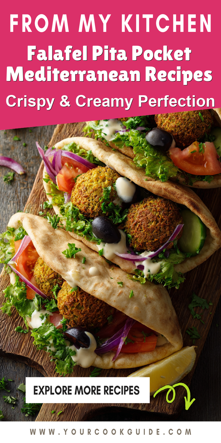 Falafel Pita Pocket Mediterranean Recipes served warm with cozy spices
