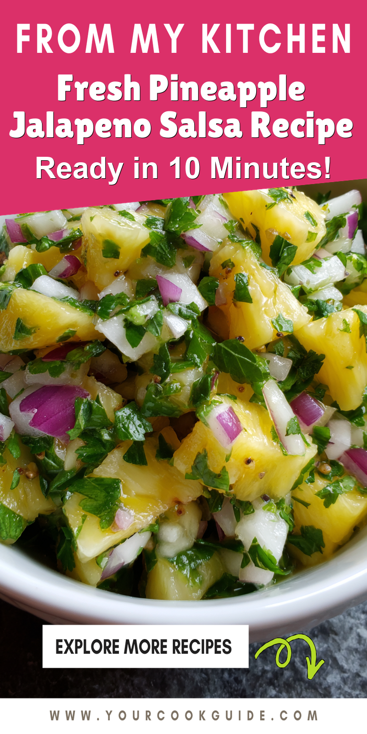 Fresh Pineapple Jalapeno Salsa Recipe served warm with cozy spices