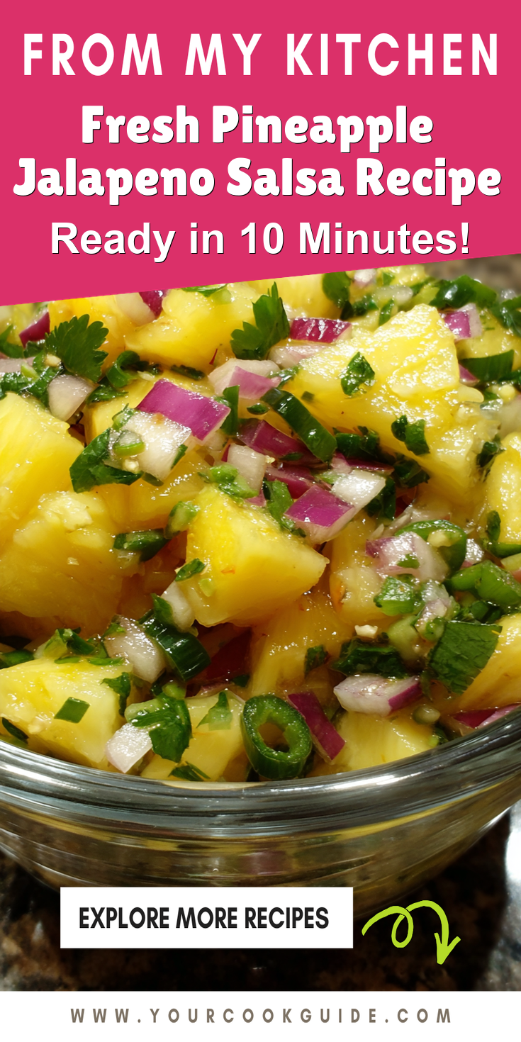 Fresh Pineapple Jalapeno Salsa Recipe served warm with cozy spices