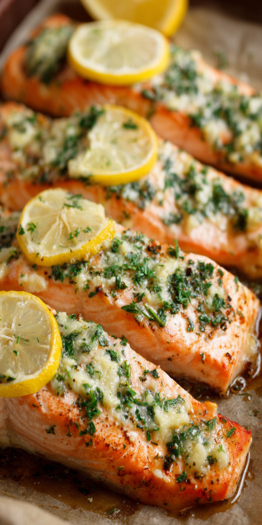 Garlic Butter Baked Salmon Fillet Recipe