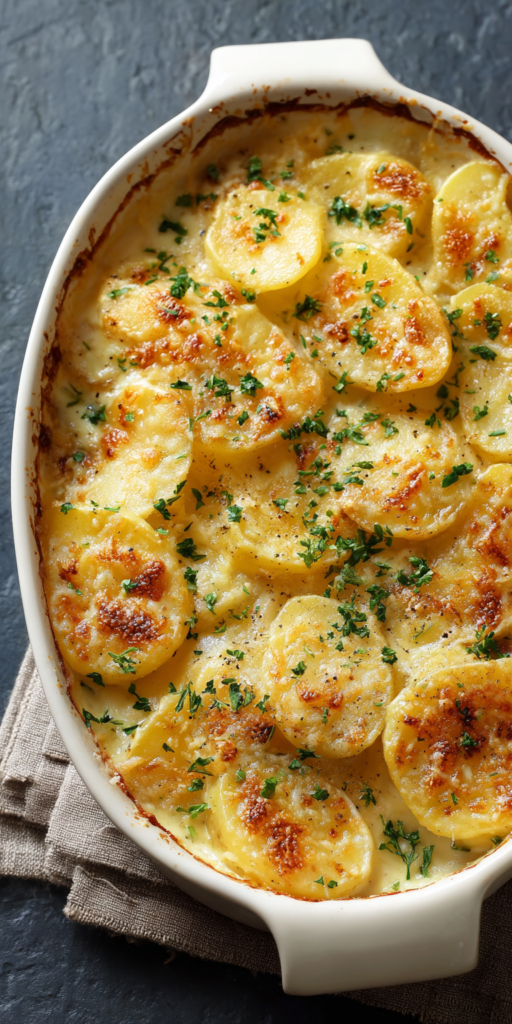 Garlic Parmesan Creamy Potatoes Recipe