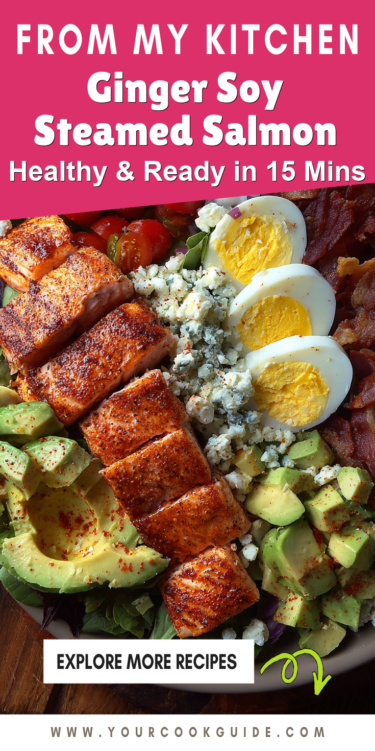 Ginger Soy Steamed Salmon served warm with cozy spices