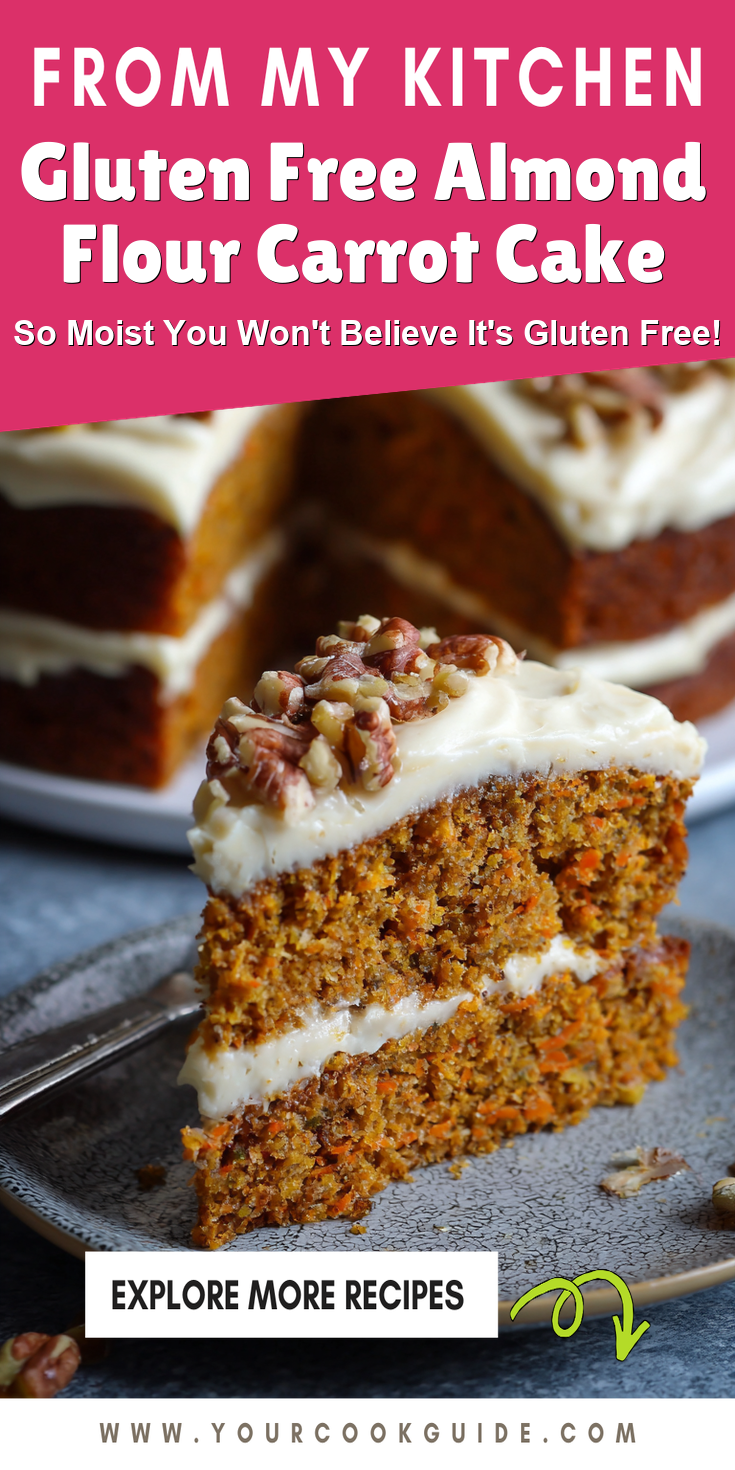 Gluten Free Almond Flour Carrot Cake served warm with cozy spices